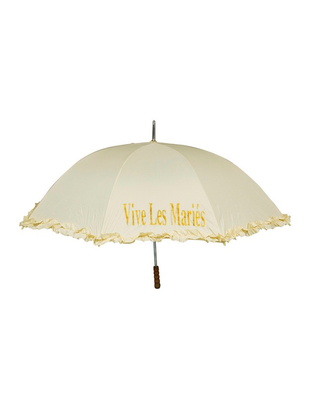 IVORY UMBRELLA VIVE LES MARIES 98CM X 120CM