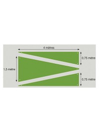 SET 3 TENTURES TRIANGLE VERT LIME 