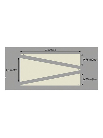 SET OF 3 IVORY TRIANGLE DRAPES 