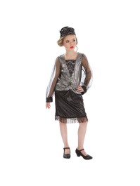 ROBE CHARLESTON NOIRE 2 PIECES 116CM