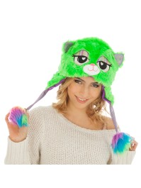 GREEN PURPLE CAT HAT ONE SIZE