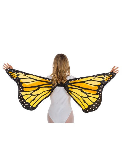 ADULT ORANGE BUTTERFLY WINGS ONE SIZE