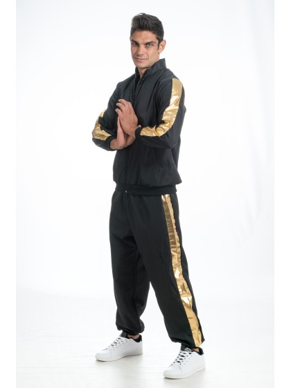 ENSEMBLE RAPPEUR NOIR ET OR 2 PIECES L