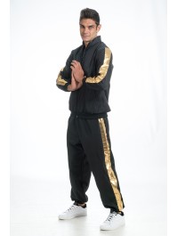 ENSEMBLE RAPPEUR NOIR ET OR 2 PIECES M