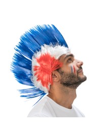 PERRUQUE CRETE SUPPORTER FRANCE 40CM X 27CM