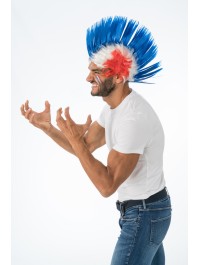 PERRUQUE CRETE SUPPORTER FRANCE 40CM X 27CM