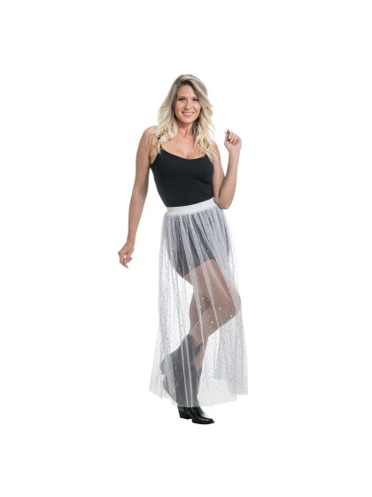 JUPE LONGUE SUMMER FESTIVAL BLANCHE TU