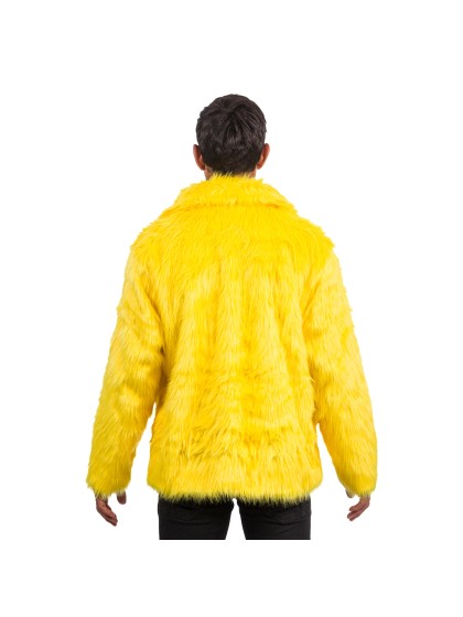 YELLOW FAKE FUR JACKET XXL