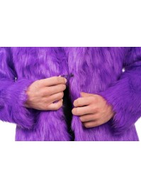 PURPLE FAKE FUR JACKET L