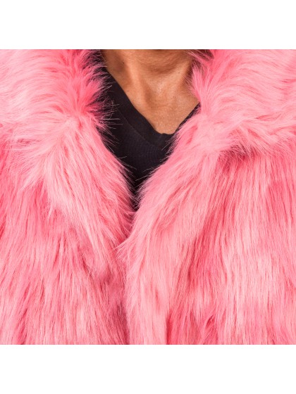 OLD PINK FAKE FUR JACKET XL