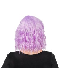 TESSA - WAVY PURPLE SHORT HAIR WIG WITH FRINGE 35CM