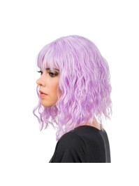 TESSA - WAVY PURPLE SHORT HAIR WIG WITH FRINGE 35CM