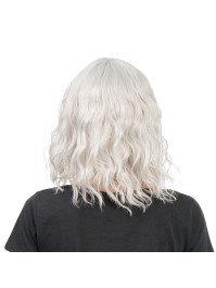 TESSA - WAVY GREY SHORT HAIR WIG WITH FRINGE 35CM