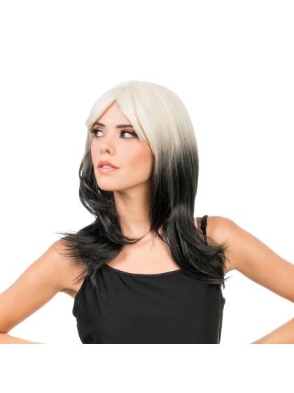 BILLIE BLACK AND WHITE HAIR WIG 48CM