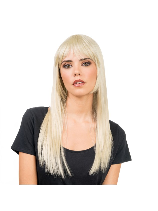 RIHANNA LONG BLOND STRAIGHT HAIR WIG WITH FRINGE 58CM