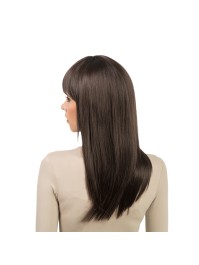RIHANNA LONG BLACK STRAIGHT HAIR WIG WITH FRINGE 58CM
