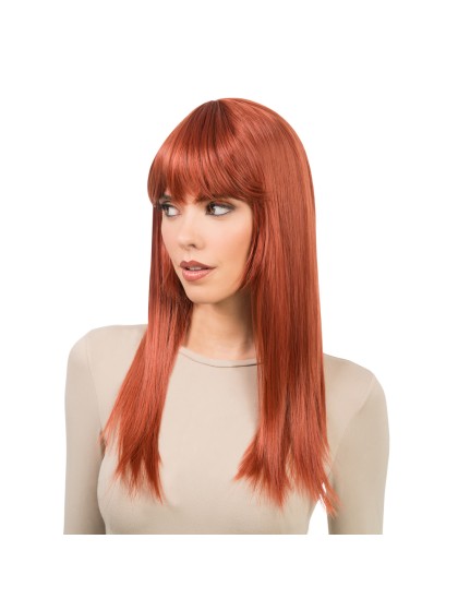 RIHANNA LONG MAHOGANY STRAIGHT HAIR WIG WITH FRINGE 58CM