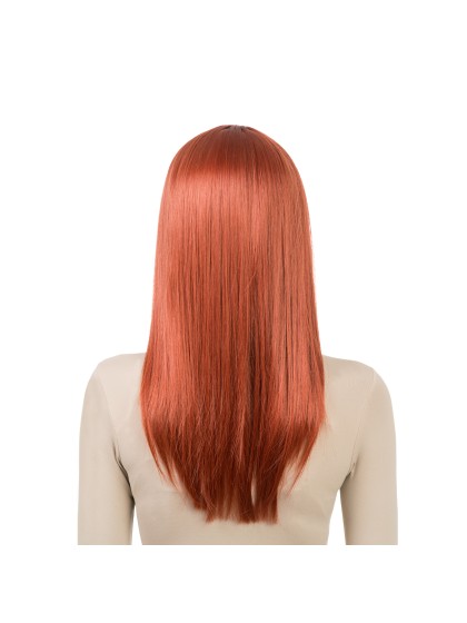 RIHANNA LONG MAHOGANY STRAIGHT HAIR WIG WITH FRINGE 58CM