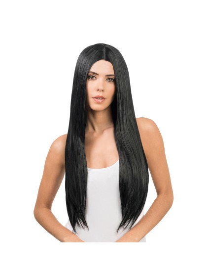 PERRUQUE KEYLA CHEVEUX LONGS NOIR 73CM