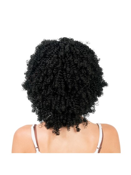 BLACK CURLY HAIR WIG 35CM