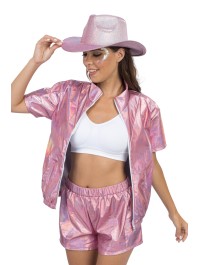 ENSEMBLE VESTE ET SHORT IRISE ROSE 2 PIECES L