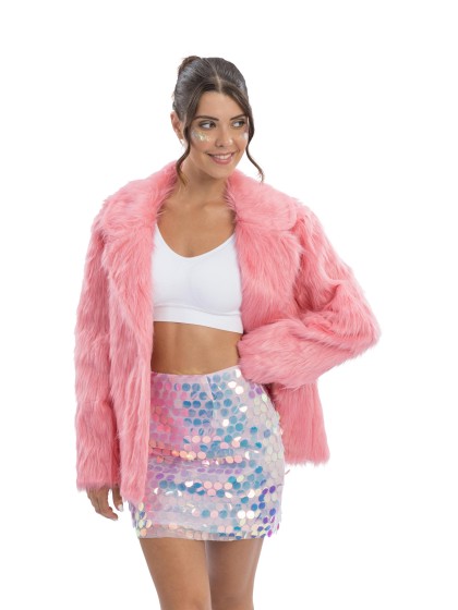 JUPE ROSE SEQUINS IRISES M