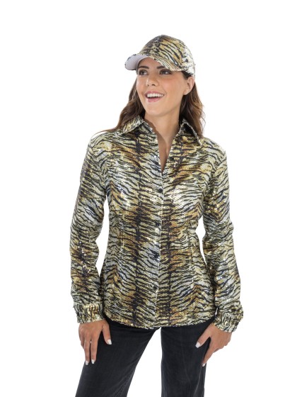 CHEMISE TIGRE OR A SEQUINS FEMME L