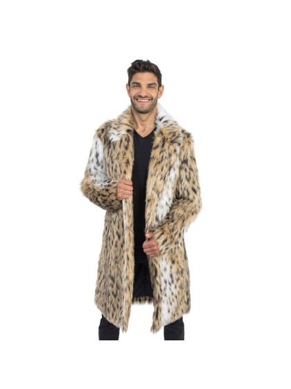 LONG MANTEAU FAUSSE FOURRURE ANIMAL M