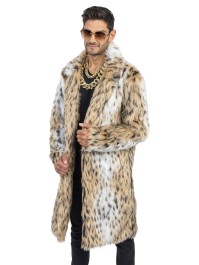 LONG MANTEAU FAUSSE FOURRURE ANIMAL M