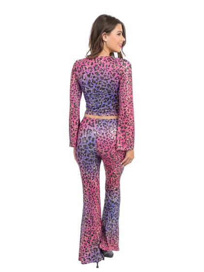 ENSEMBLE LEOPARD ROSE ET VIOLET FEMME S