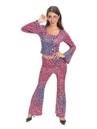 WOMAN PINK AND PURPLE LEOPARD SET S