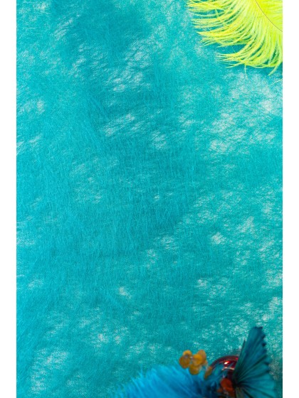 CHEMIN DE TABLE ROMANCE BLEU CANARD 30CM X 10M