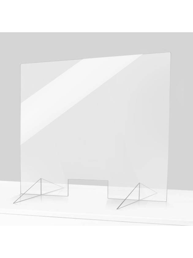 PROTECTION COMPTOIR PLEXIGLASS 75CM X 100CM X 30CM