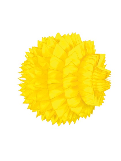 SET 2 BOULES ALVEOLEES JAUNE 15CM