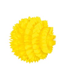 SET 2 BOULES ALVEOLEES JAUNE 15CM