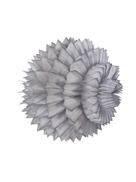 SET 2 BOULES ALVEOLEES GRIS 15CM