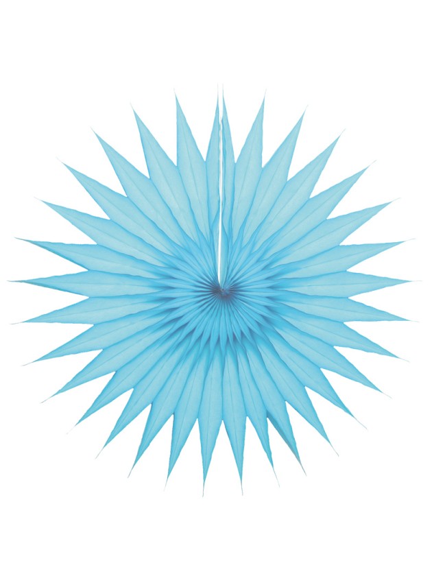 SET 2 FANS LIGHT BLUE 32CM