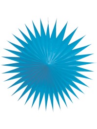 SET 3 FANS TURQUOISE 17CM