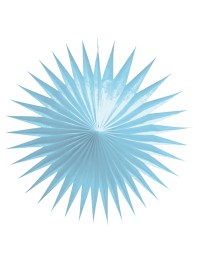 SET 3 FANS LIGHT BLUE 17CM