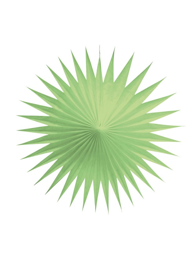 SET 3 FANS PASTEL GREEN 17CM