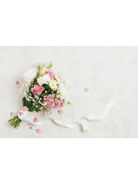BEUTEL 50 G HERZEN 3D DISP ROSA PASTELL 2CM/1.5CM