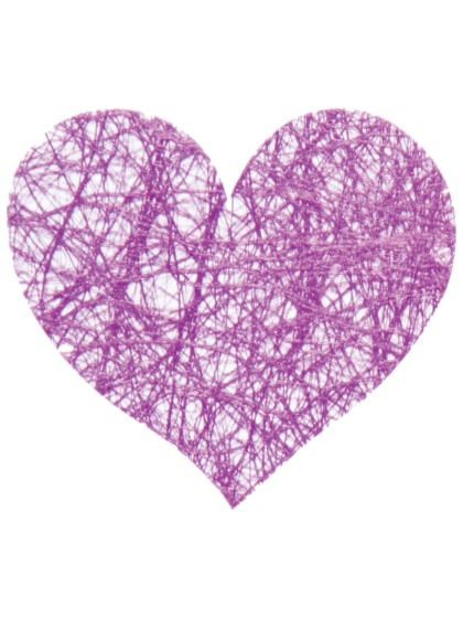 BEUTEL 100 HERZEN ROMANCE ZUM VERSTRAUEN VIOLETT 4CM