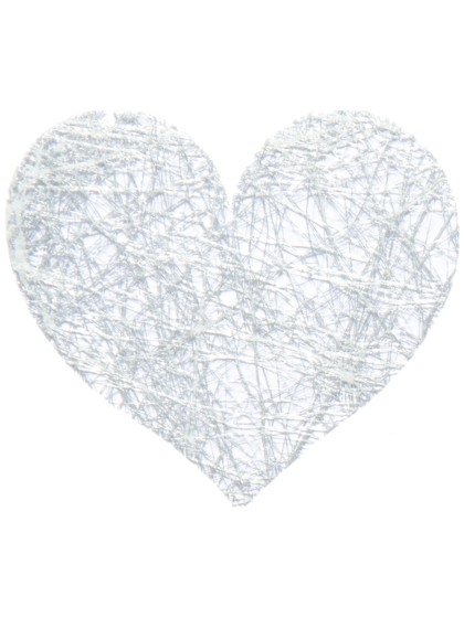 SACHET 100 COEURS ROMANCE A DISPERSER ARGENT METAL 4CM