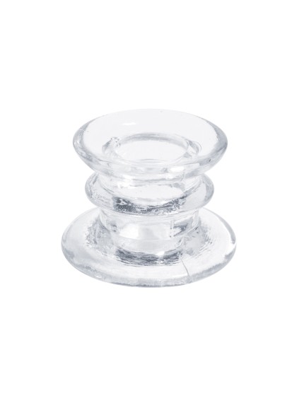 KERZENHALTER SUEDE TRANSPARENT DIA 6CM X 4CM
