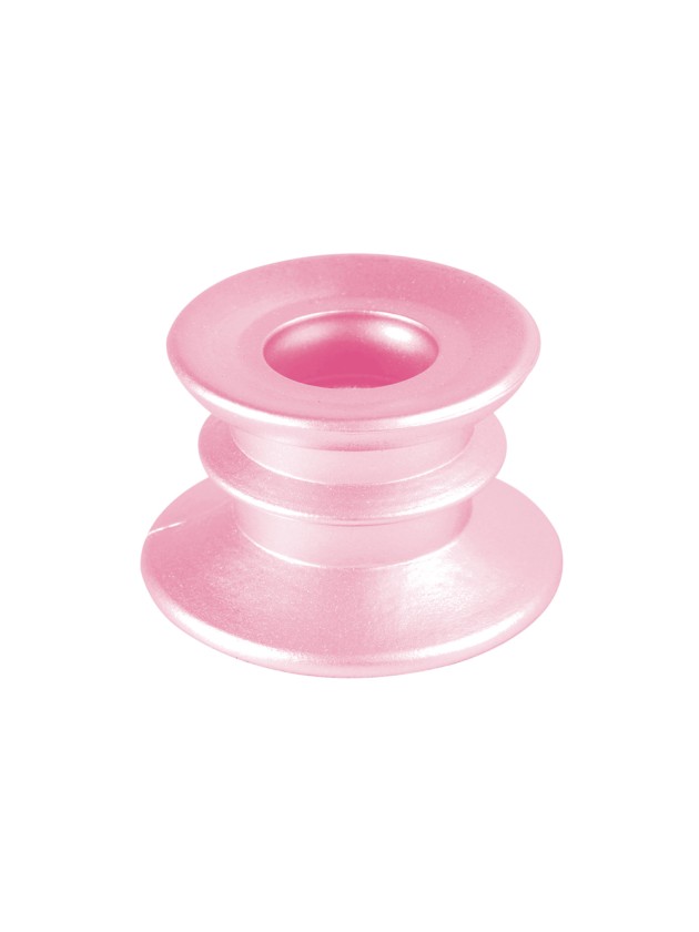 BOUGEOIR SUEDE ROSE PALE NACRE DIA 6CM X 4CM