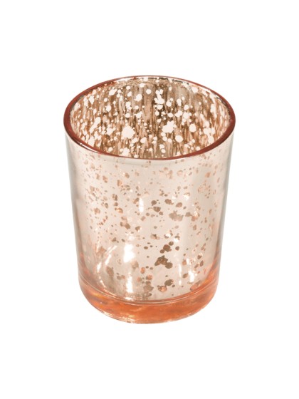 KERZENHALTER GOLD ROSA METALL 5.5CM X 6.7CM