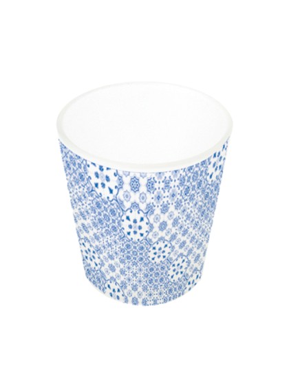 BOUGEOIR VERRE AZULEJOS DIA 5.6CM X 6.8CM