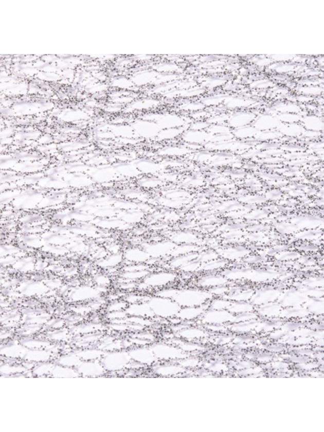 SILVER GLITTERED TABLE RUNNER 30CM X 5M
