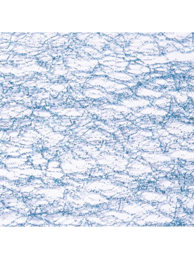 CHEMIN DE TABLE GLITTER BLEU POLAIRE 30CM X 5M