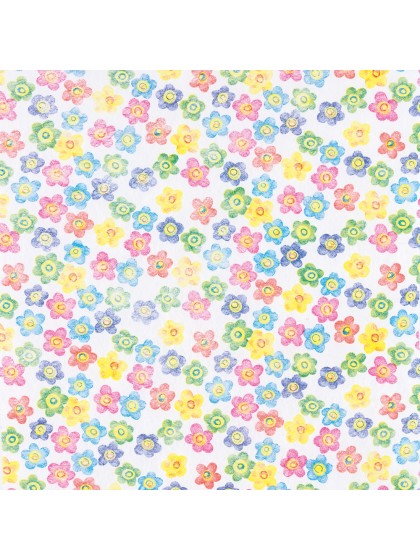 TISCHLÄUFER BLUMEN MEHRFARBIG 30CM X 5M